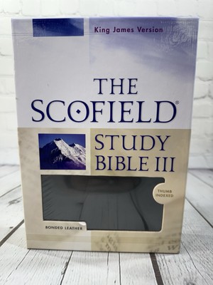 Scofield Study Bible III 2003 Leather Oxford University Press KJV Red Letter NEW-image