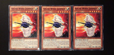 Yu-Gi-Oh! 3x Solar Wind Jammer, SDCR-EN013, Common, 2nd Ed., English, Near Mint-image