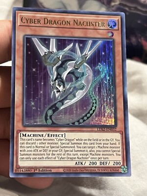 YUGIOH HOLO CARD CYBER DRAGON NACHSTER LDS2-EN032 1ST EDITION-image