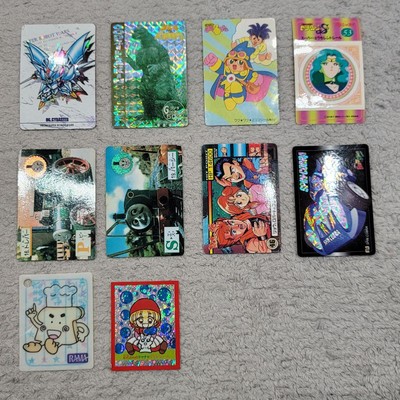 Showa Retro Cards Set including Cybuster Godzilla Sailor Moon Taru Route Used-image