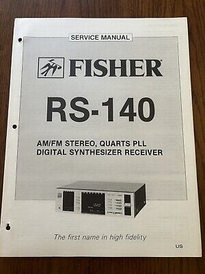 Fisher RS-140 AMFM Stereo Quarts Synthesizer Receiver Service Manual Vintage OEM-image