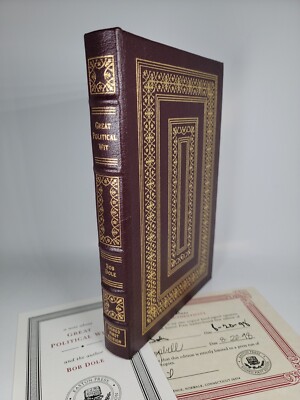 #20/1200 SIGNED Easton Press GREAT POLITICAL WIT by Bob Dole ~ FIRST EDITION COA-image