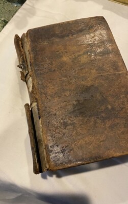 Antique 1800s Book Latin To French Dictionary-image