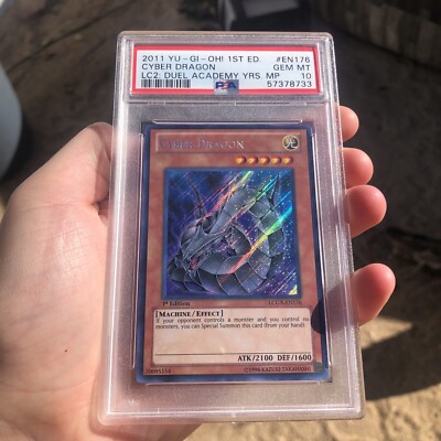 YuGiOh Cyber Dragon - LCGX-EN176 Secret Rare 1st Edition PSA 10 Pop 4 Alt Art-image