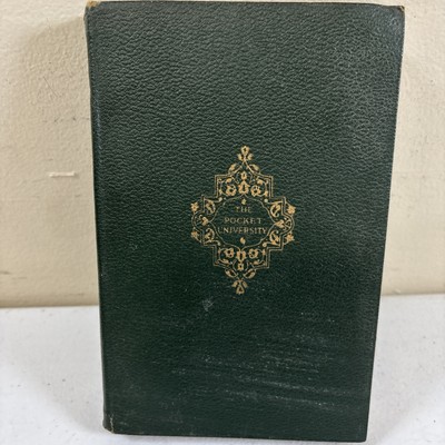 Antique 1908 Book The Pocket University Vol XXI Artists Composers Green Leather-image