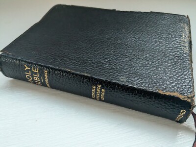 Oxford SCOFIELD REFERENCE BIBLE KJV Bible Concordance 1945- Vintage Leather -image