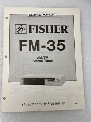 VTG Original Fisher FM-35 Am/Fm Stereo Tuner Service Manual Repair-image