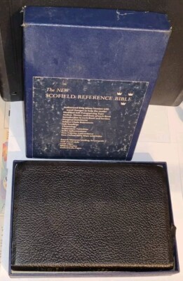Vintage Bible New Scofield Reference Edition Oxford Cowhide Leather 1969 09153 -image