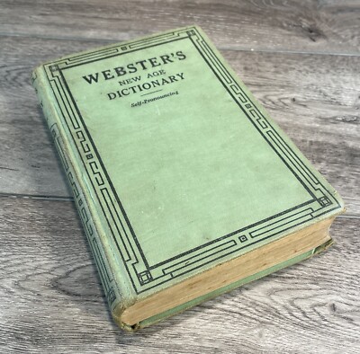 Rare New Age Webster Dictionary Self-Pronouncing 1934 Vintage Hardcover-image