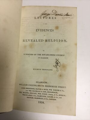 Lectures On The Evidences Of Revealed Religion 1838 Collins-image