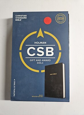 CSB Holman Christian Deluxe Gift Bible Black Imitation Leather New -image
