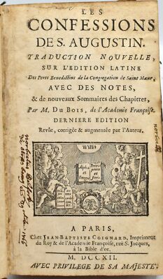 M Du Bois / RELIGION ANTIQUARIAN LES CONFESSIONS DE S AUGUSTIN #295499-image