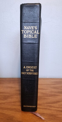 Vintage Nave's Topical Bible 1962 Thumb / Tabbed Index  BLACK by Southwestern-image