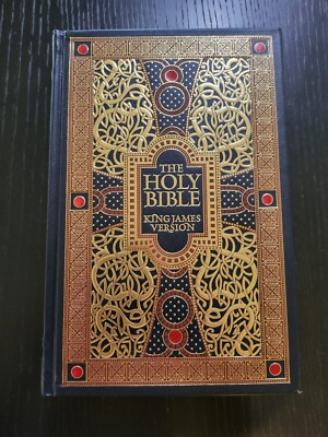 THE HOLY BIBLE King James Version Barnes and Noble Leatherbound *MINT CONDITION*-image