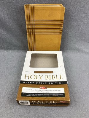 NKJV Toffee leathersoft Bible Giant Print Edition Red Letter Nelson W Box-image