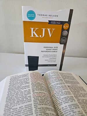 KJV Personal Size Reference Bible Navy Blue-image