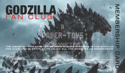 GODZILLA FAN CLUB MEMBERSHIP CARD-image