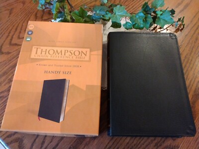  KJV Thompson Chain-Reference Bible Handy Size Bonded Leather Black ©2021 new -image