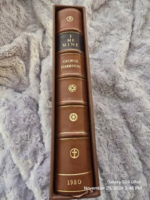 I Me Mine ~ GEORGE HARRISON ~ Signed Limited First Edition Leather EX+ BEATLES-image