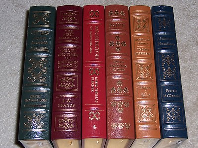 Easton Press FOUNDING FATHERS 6 vols -Franklin Paine Adams Jefferson Washington-image