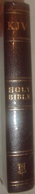 HOLMAN KJV HAND SIZED REFERENCE BIBLE INDEXED BONDED LEATHER NEW-image