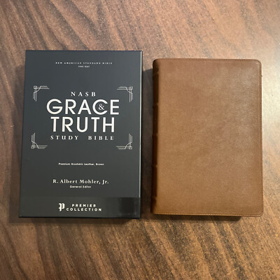 NASB 1995 Grace & Truth Study Bible - Goatskin Genuine Leather - $289.99 Retail-image
