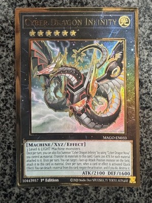 Yugioh MAGO-EN033 Cyber Dragon Infinity 1st Edition Alternate Art Gold Rare XYZ-image