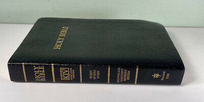Holy Bible KJV Giant Print Reference Edition Red Letter Nelson 1544 Leather Blck-image
