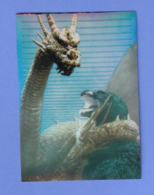Godzilla Chromium JPP/Amada 1996 Parallel Holochrome Sticker 17 Battles Ghidorah-image