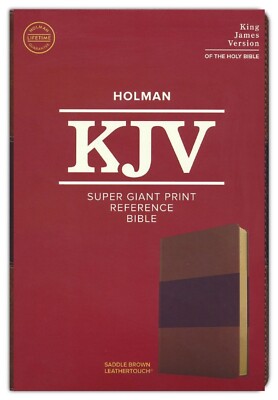 KJV Super Giant Print Bible Saddle Brown LeatherTouch BRAND NEW in Shrink Wrap!!-image