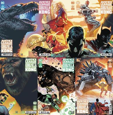 [BACKORDER] Justice League vs Godzilla vs Kong (#1-#7 inc Variants, 2023-2024)-image