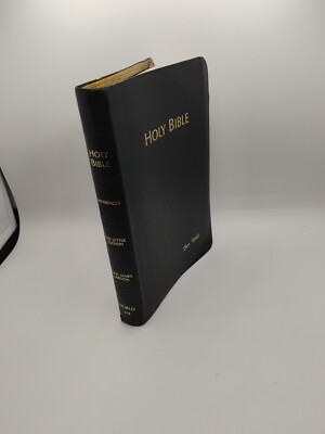HOLY BIBLE Red Letter Edition REFERENCES KJV WORLD 444BL Genuine Leather-image