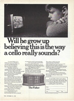 1967 The Fisher Statesman Radio Stereo Wooden Cabinet Vintage Print Ad/Poster-image