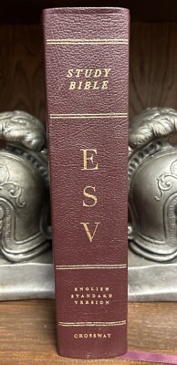 English Standard Version Study Bible Burgundy Leather 2008 Crossway Bibles ESV-image