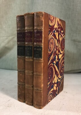 Stage Both Before & Behind The Curtain Alfred Bunn Theater Acting Leather Book-image