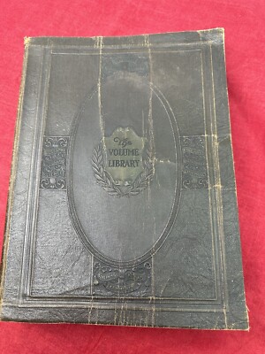 The Volume Library VTG 1935 Leather Bound Book Profusely Illustrated Educators-image