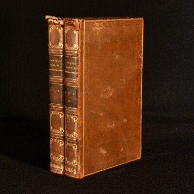 1824 2vol Private Correspondence of William Cowper Full Calf Binding Second E...-image