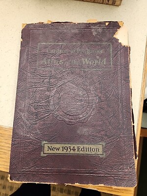 Vtg Atlas of the World Century of Progress 1934 World's Fair Edition Lloyd Smith-image