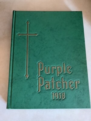 Holy Cross College Yearbook 1958 Worcester Massachusetts Purple Patcher-image