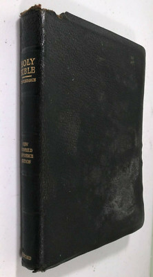 1967 HOLY BIBLE New Scofield Reference black Morocco leather,was owned by Pastor-image