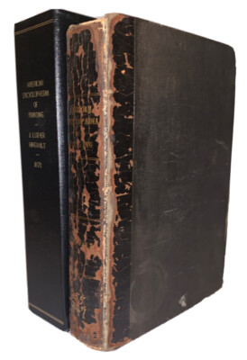 1871, 1st, RINGWALT, AMERICAN ENCYCLOPEDIA OF PRINTING, BOOK ON BOOKS, REFERENCE-image