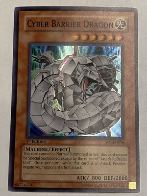 YuGiOh Cyber Barrier Dragon SOI-EN006 Super Rare 1st Edition - NM-image
