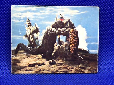 Megalon Gigan Godzilla  Mini menko card 2.5 in No.039 TOHO 1970's Japanese-image
