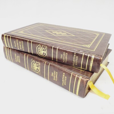 1980 Harvard Classics/Plato/Marcus Aurelius/Shakespeare/Leather Gilded Top Books-image