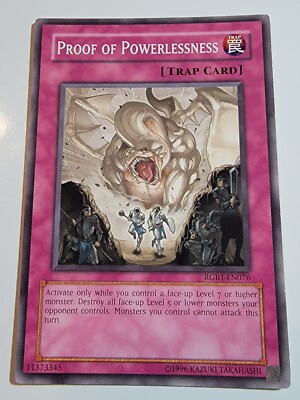 Proof Of Powerlessness RGBT-EN076 Common Unlimited Yugioh-image