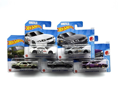2024 Hot Wheels Short Card Nissan Skyline R33/R32/KDR30 Godzilla LOT of 5-image
