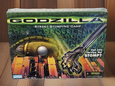 Vtg 1998 Hasbro/Parker Brothers GODZILLA  Street Stomping Card Game Retro SEALED-image