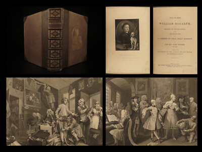 1860 English William Hogarth ART Illustrated 150 Plates Political Satire Trusler-image