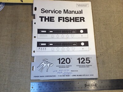 ORIGINAL VINTAGE FISHER 120 125 STEREO SERVICE MANUAL-image