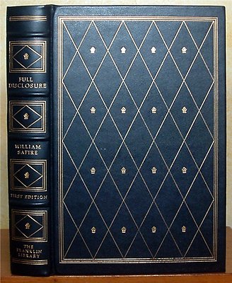 Full Disclosure by William Safire Franklin Library First Edition Society -image